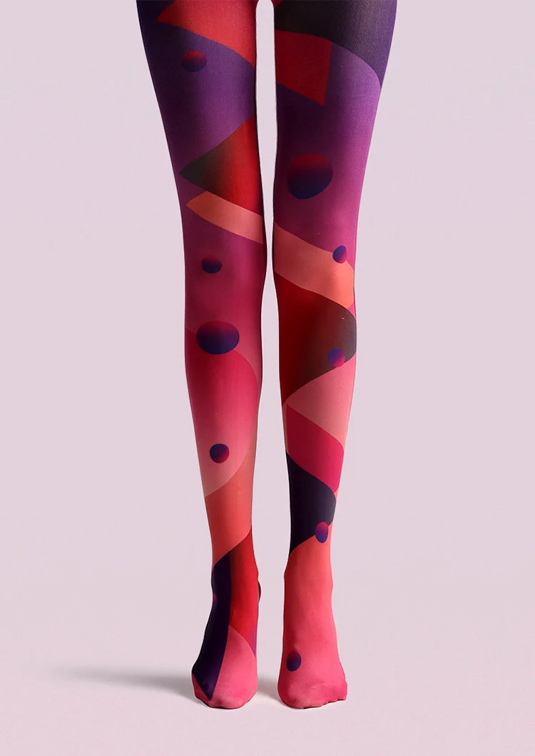 Viken Plan Cyberpunk Combustion Space Print Tights Hosiery Pantyhose - Image 5
