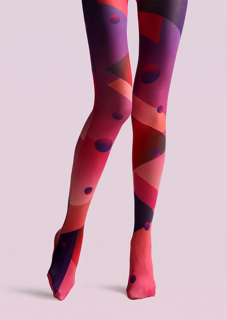 Viken Plan Cyberpunk Combustion Space Print Tights Hosiery Pantyhose - Image 6