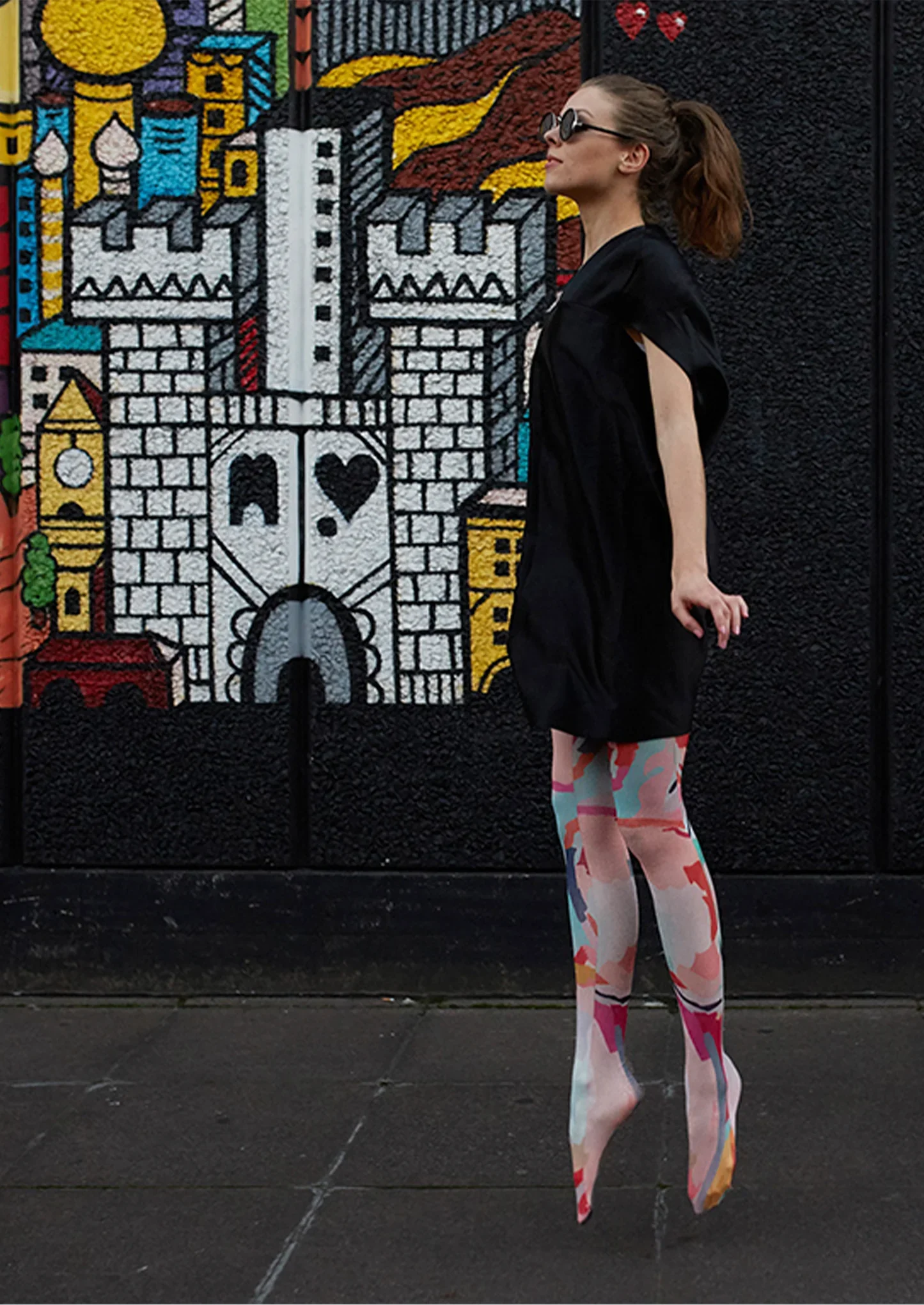 Viken Plan Popart Print Tights Color Painting Pantyhose/Tights [Condensed colors] - Image 2