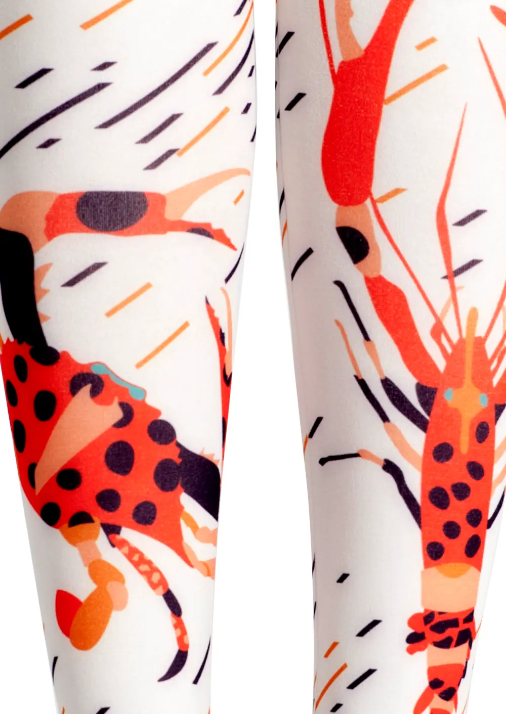 Viken Plan Fun art Print Tights Quirky Pantyhose/Tights [Crabs and prawns] - Image 5