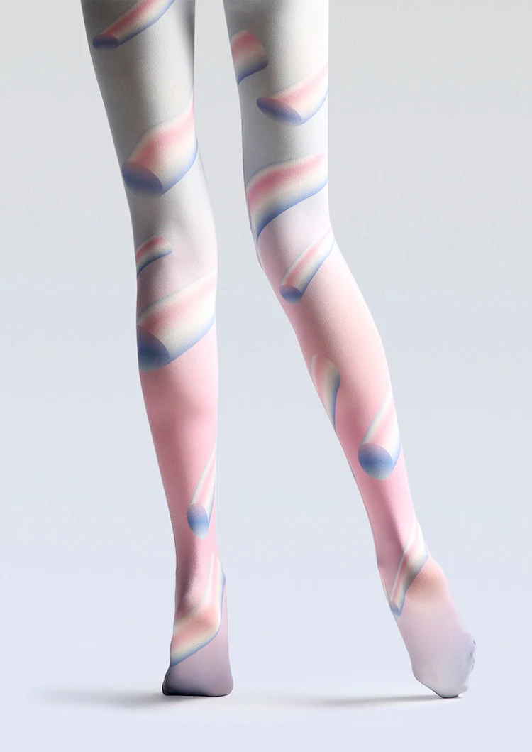 Viken Plan Cyberpunk Art Print Tights Futuristic Pantyhose/Tights [Cyber space] - Image 3