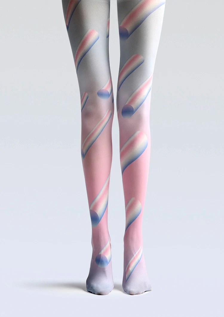 Viken Plan Cyberpunk Art Print Tights Futuristic Pantyhose/Tights [Cyber space] - Image 4