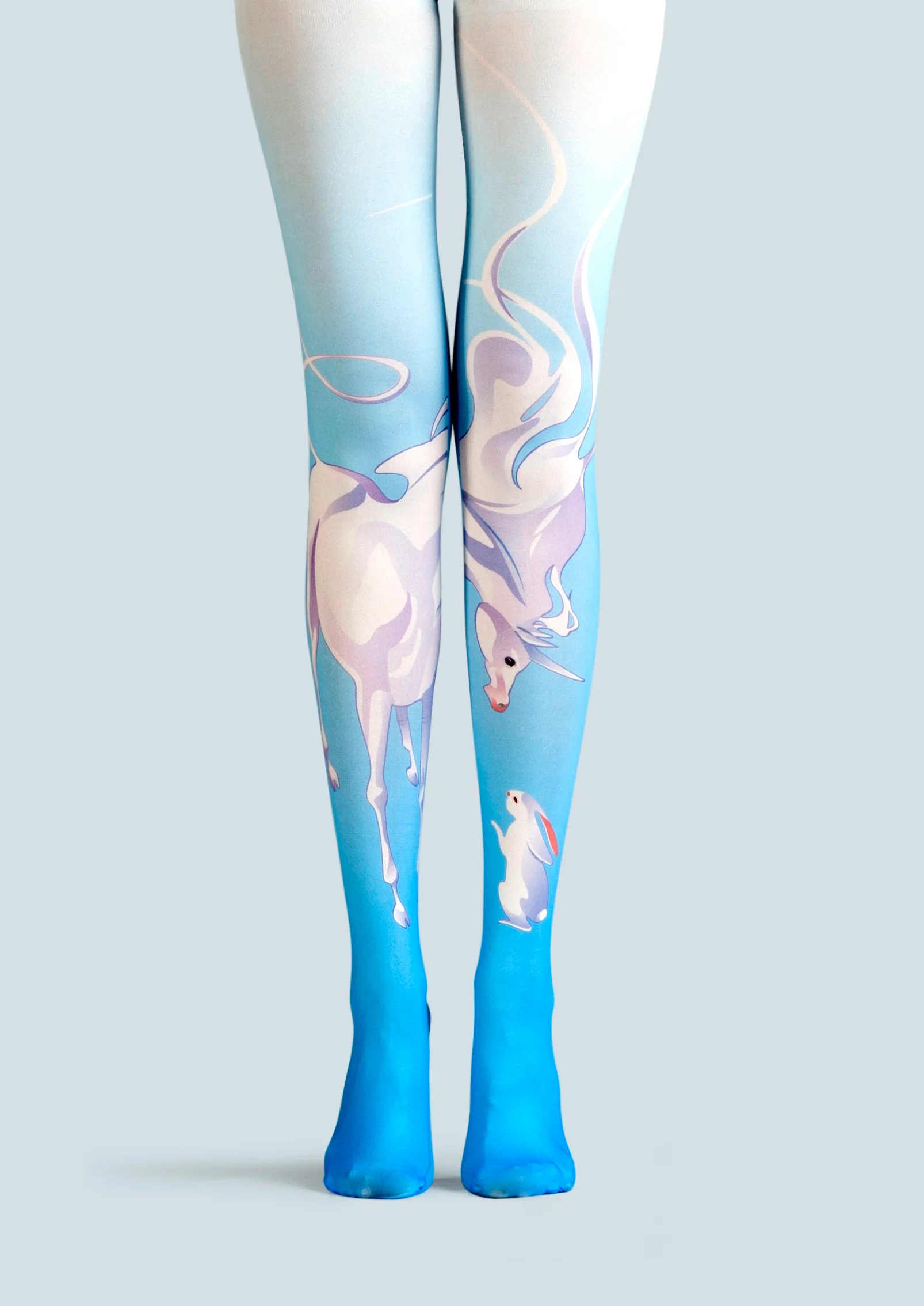 Viken Plan Aesthetics art Print Tights Personality Pantyhose/Tights [Ethereal Mare & Bunny]