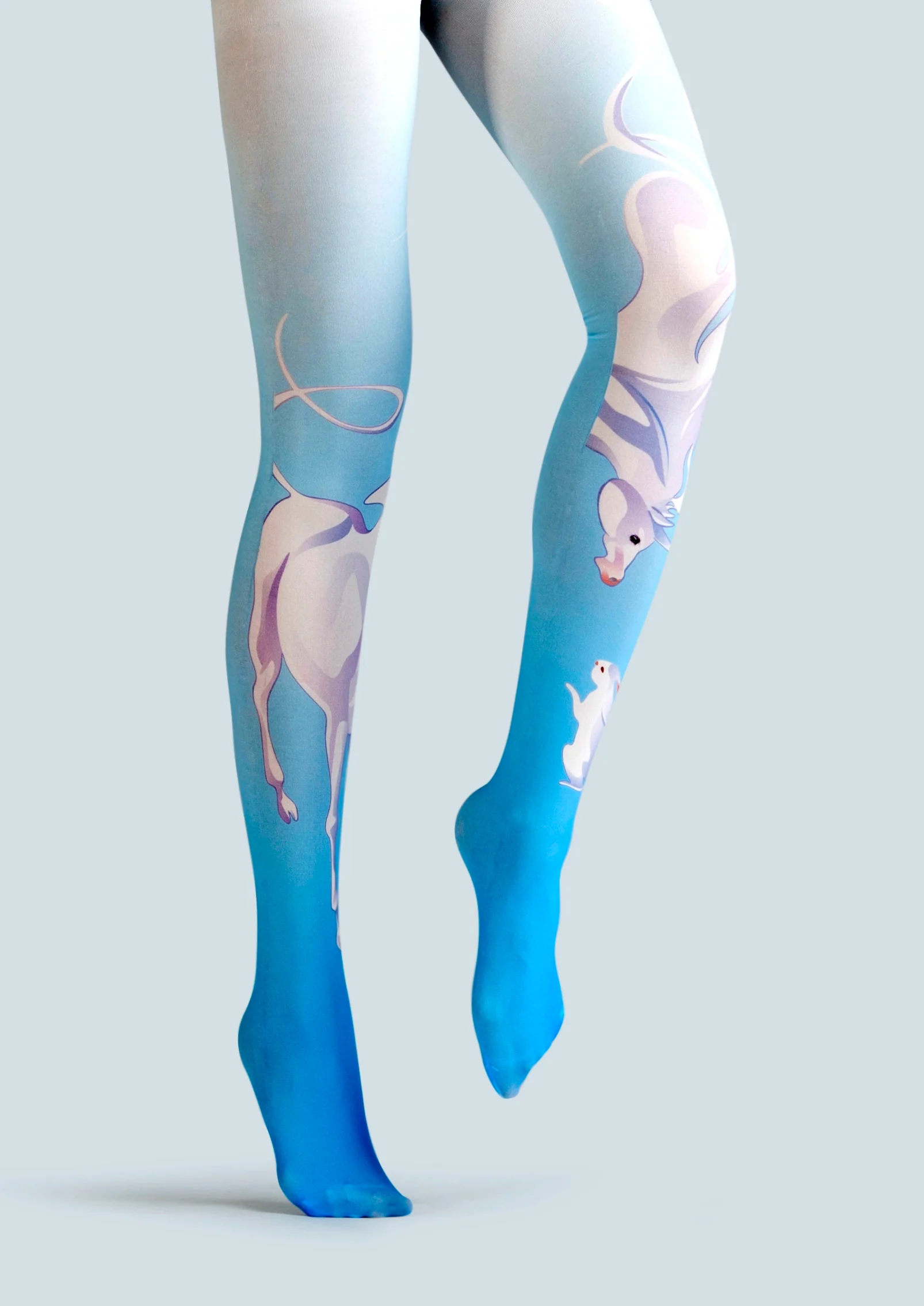 Viken Plan Aesthetics art Print Tights Personality Pantyhose/Tights [Ethereal Mare & Bunny] - Image 3