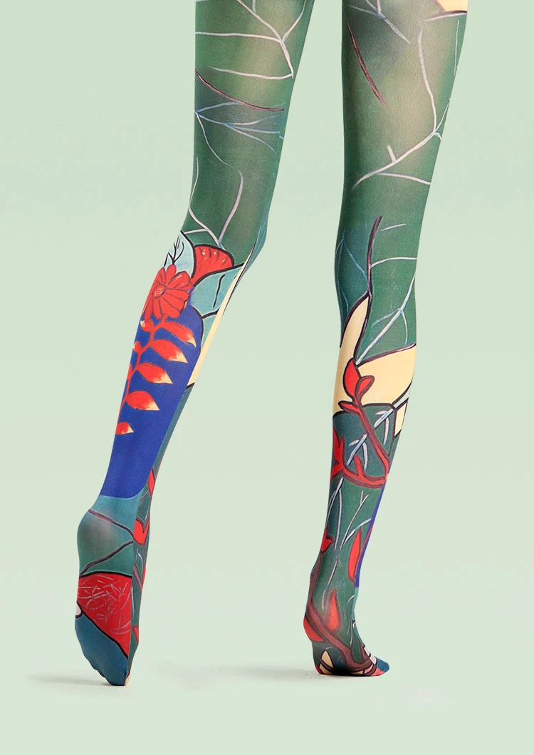 Viken Plan Forest art Print Painting Pantyhose/Tights [Flowers & plants] - Image 4