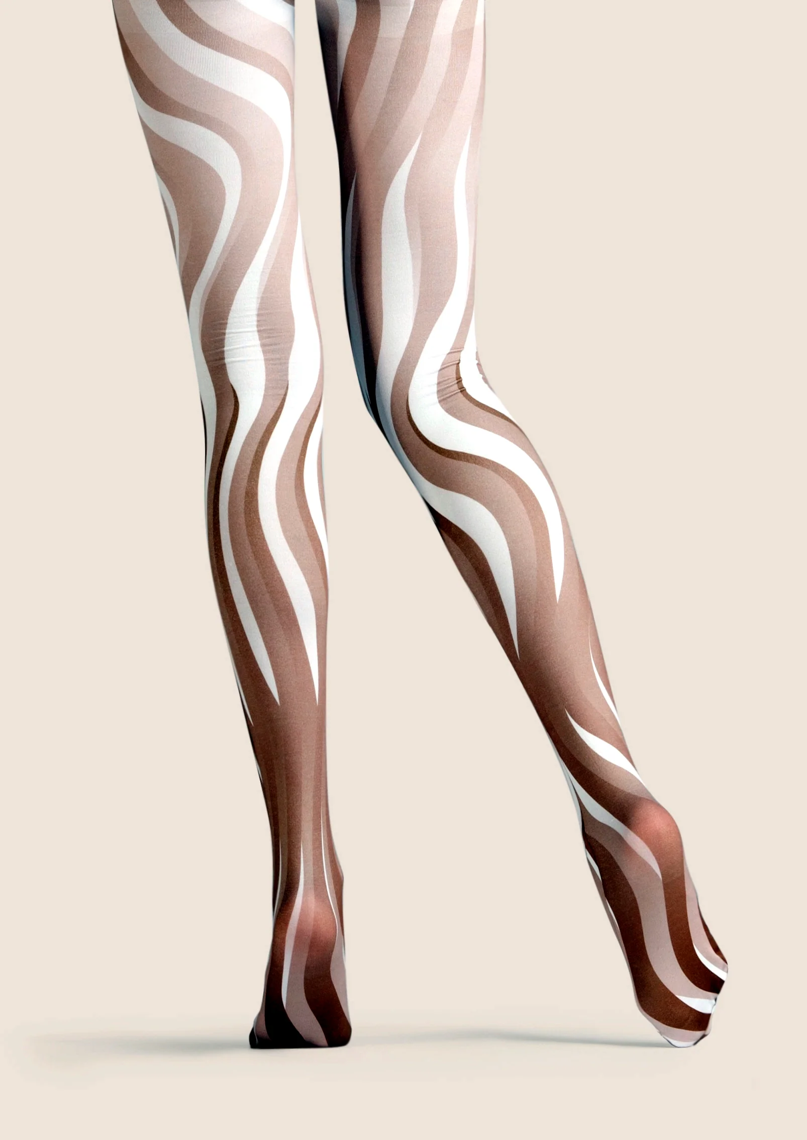 Viken Plan Golden Crane's Wings Unfurling Patterned Tights Hosiery Pantyhose - Image 4