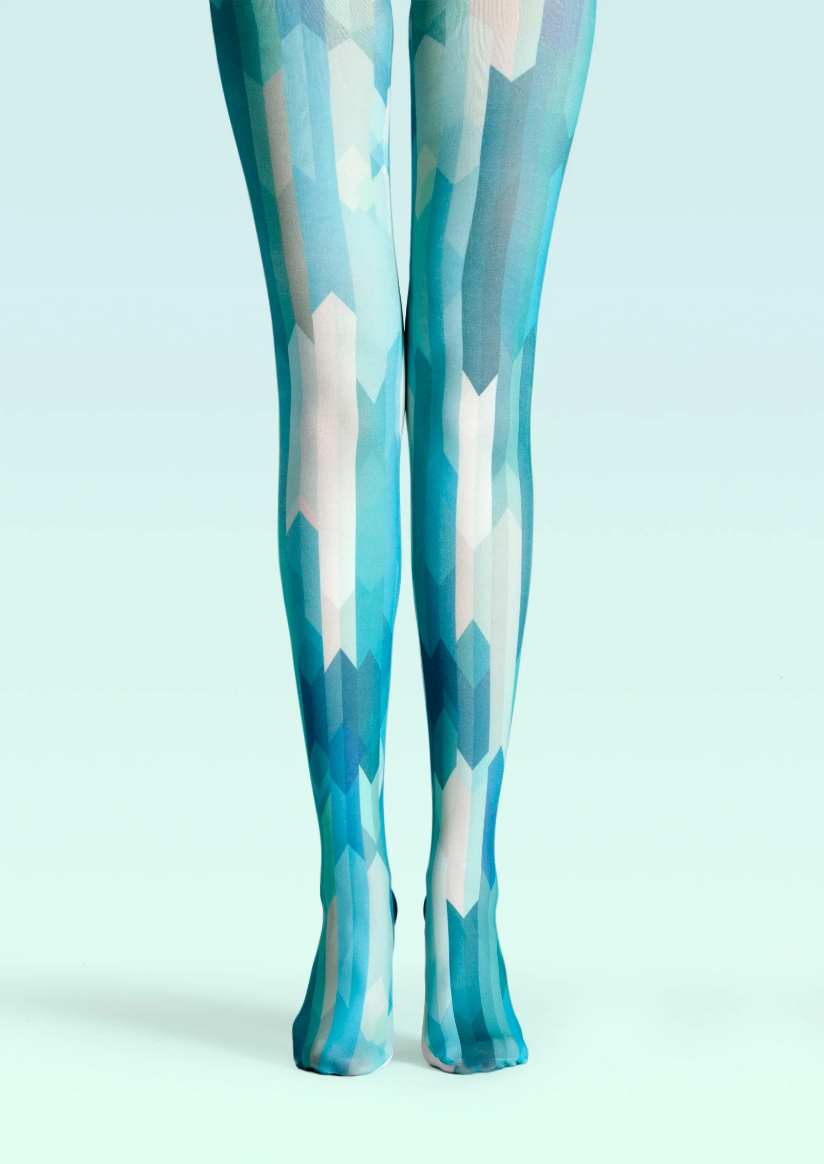 Viken Plan PopArt Print Tights Chic Pantyhose/Tights [Green Fluctuations] - Image 3