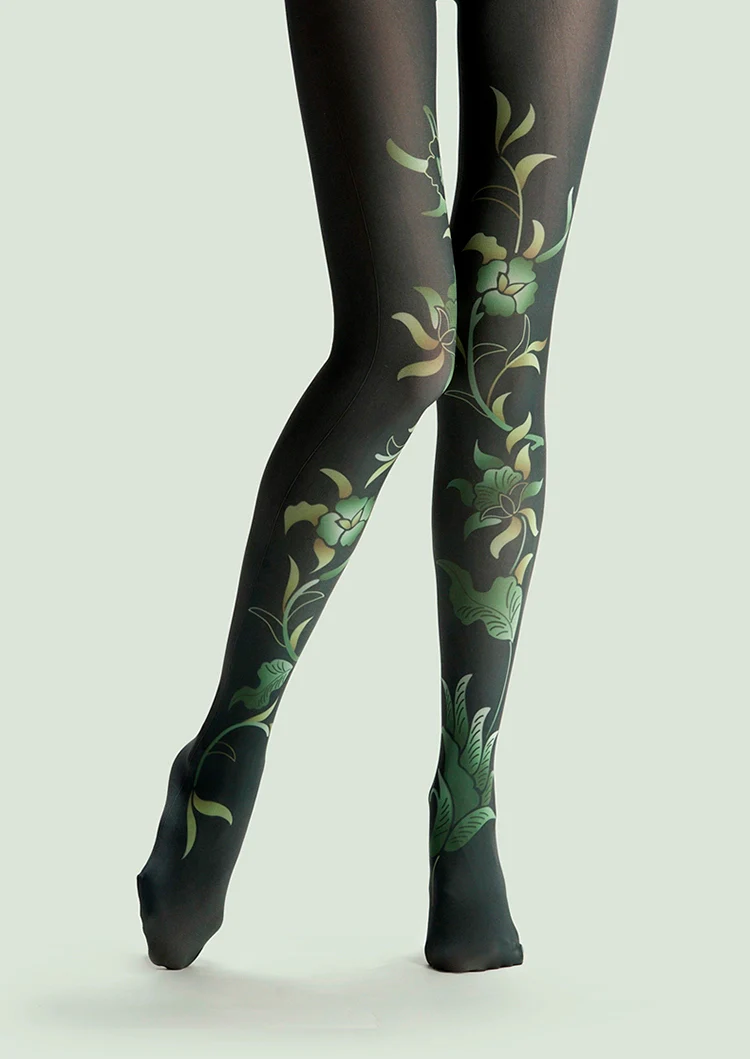 Viken Plan Forest Print Tights Hosiery Pantyhose - Image 4