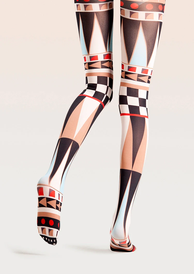 Viken Plan Gypsy Check Tights Hosiery Pantyhose - Image 4