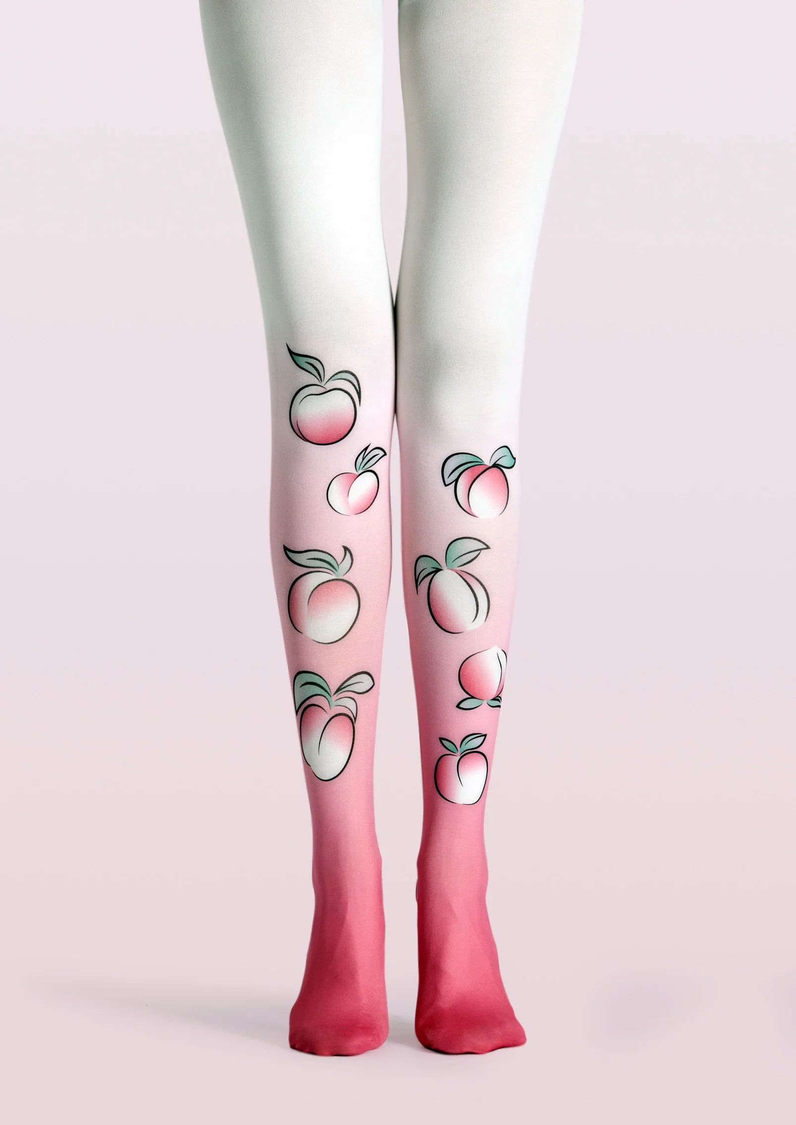 Viken Plan Fun Art Print Tights Fresher Pantyhose/Tights [Honey peach] - Image 3