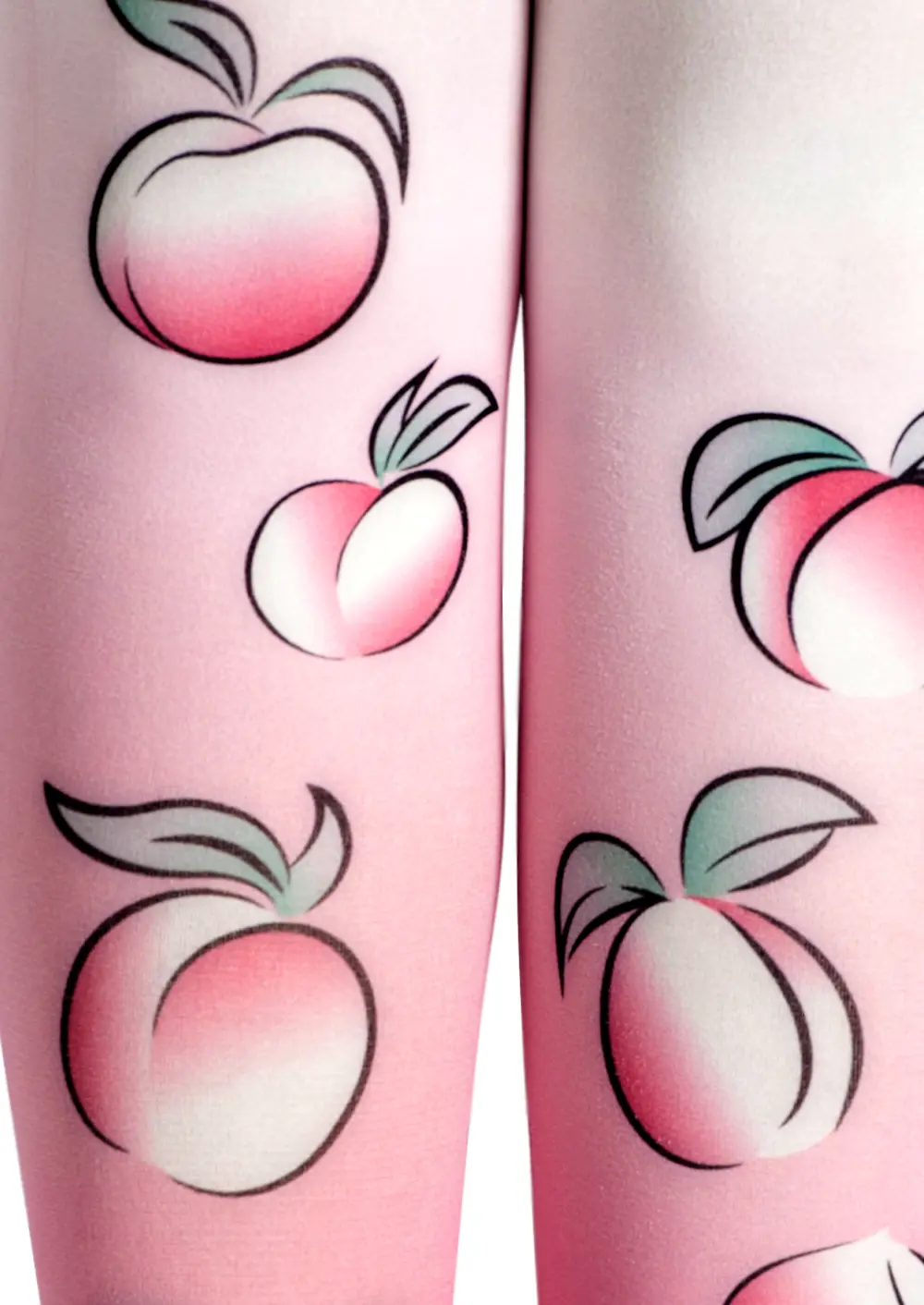 Viken Plan Fun Art Print Tights Fresher Pantyhose/Tights [Honey peach] - Image 5