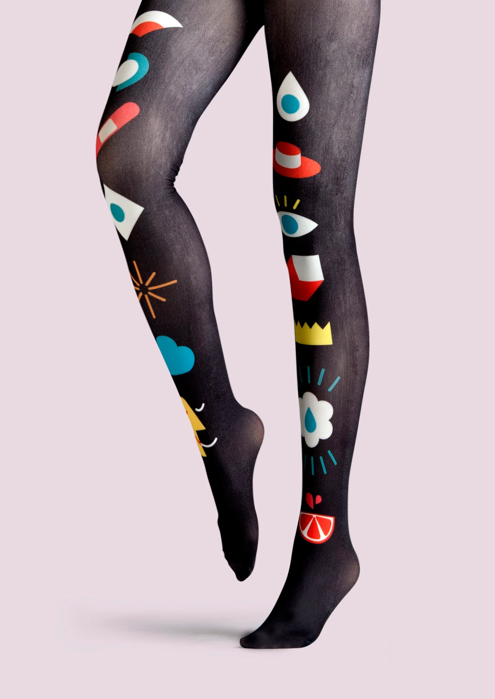 Viken Plan Fun art Print Tights Geometric figure Pantyhose/Tights [Interesting icons] - Image 3