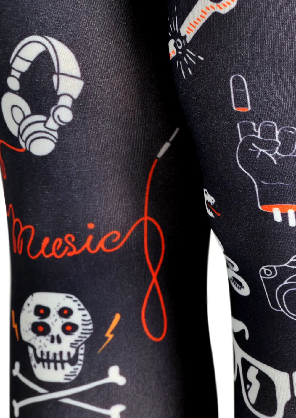 Viken Plan Street art Print Tights Personality Pantyhose/Tights [Necro Cat] - Image 5