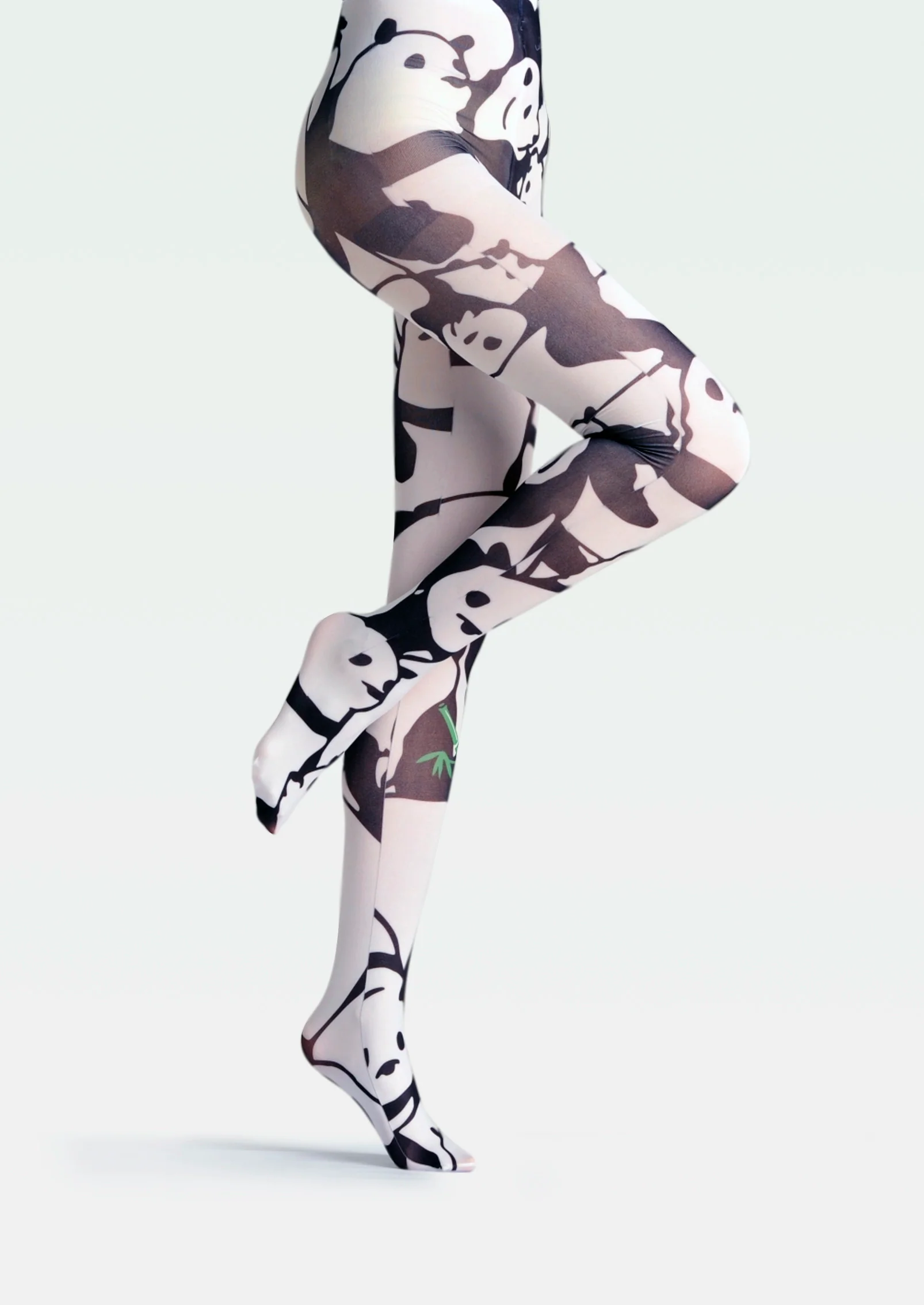 Viken Plan Fun art Print Tights Enjoyable Pantyhose/Tights [Panda Family] - Image 4