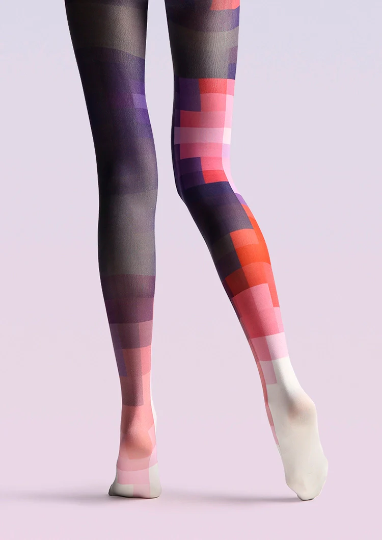 Viken Plan  PopArt Print Tights Cyberpunk Pantyhose/Tights [Pixel dusk] - Image 3