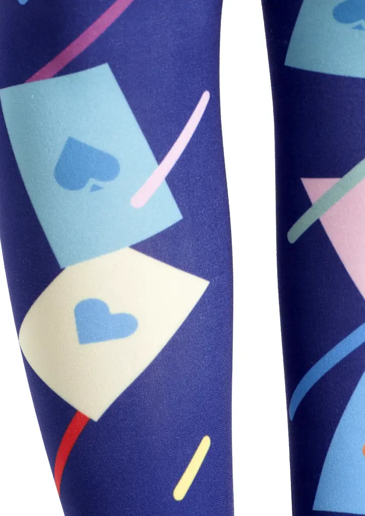 Viken Plan PopArt Print Offbeat Pantyhose/Tights [Poker] - Image 4