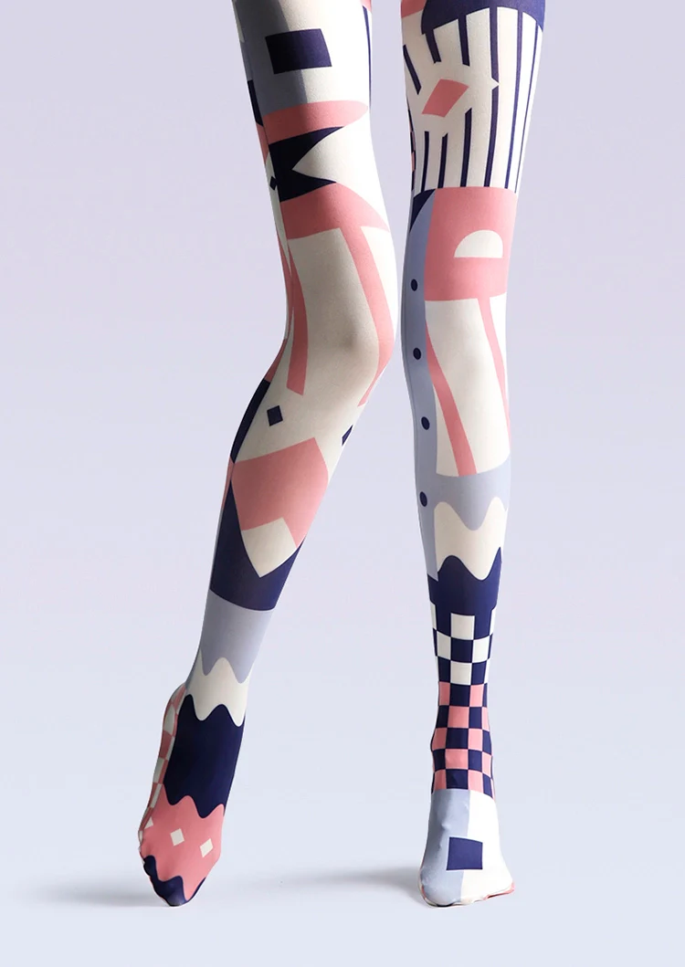 Viken Plan PopArt Print Tights Avant-garde Pantyhose/Tights [Pop Art Gobert] - Image 4