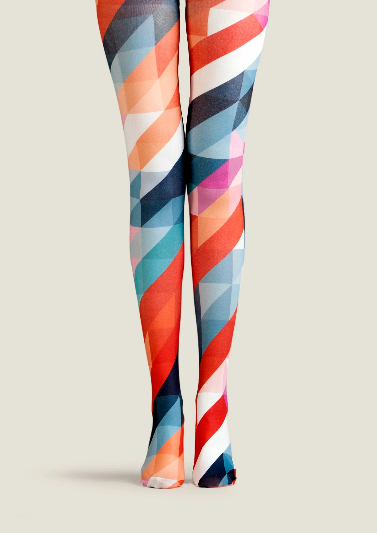 Viken Plan PopArt Print Tights colorful Pantyhose/Tights [Rainbow Recipe] - Image 3