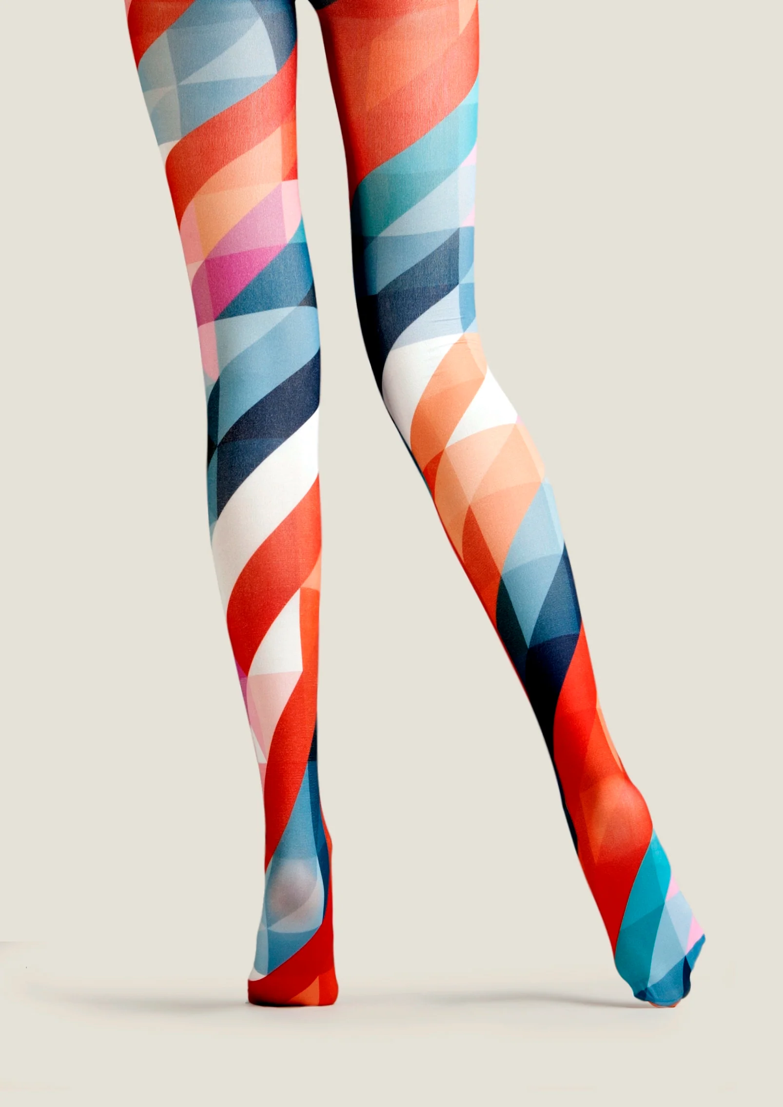 Viken Plan PopArt Print Tights colorful Pantyhose/Tights [Rainbow Recipe] - Image 5