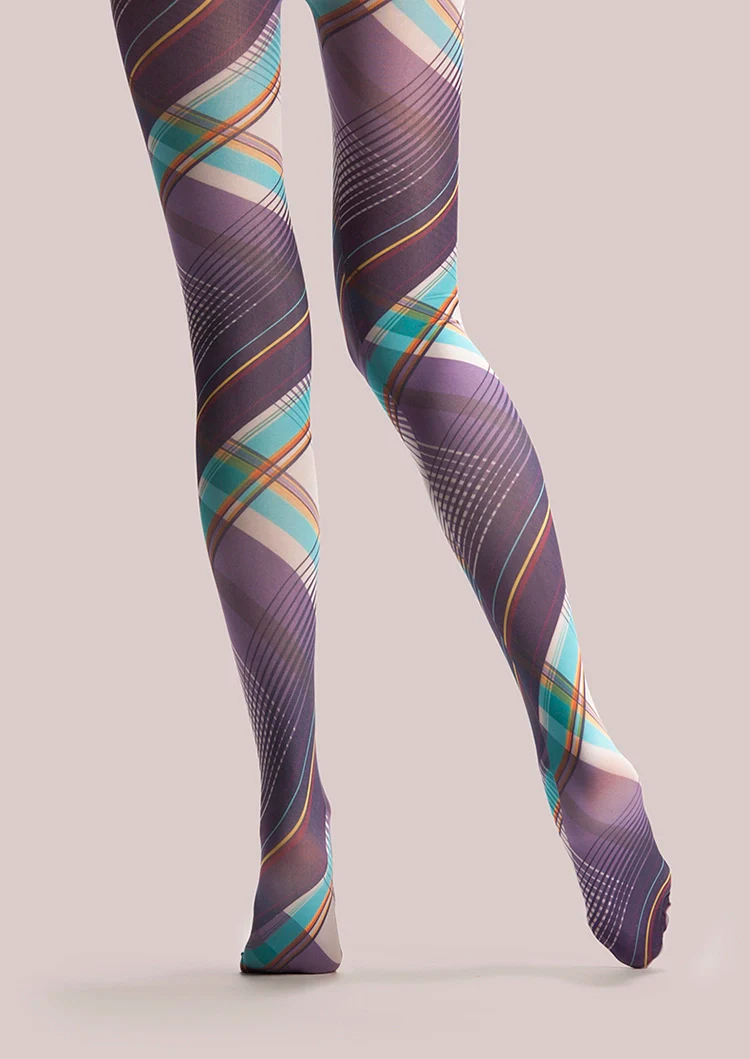 Viken Plan Art Print Tights Retro Pantyhose/Tights [Realize check] - Image 4