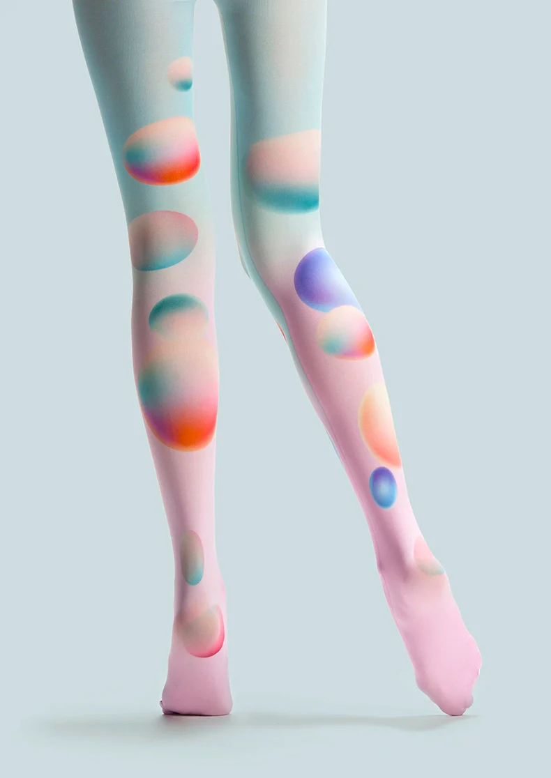 Viken Plan PopArt Print Tights Reverie color Pantyhose/Tights [Reamy colored ball] - Image 3