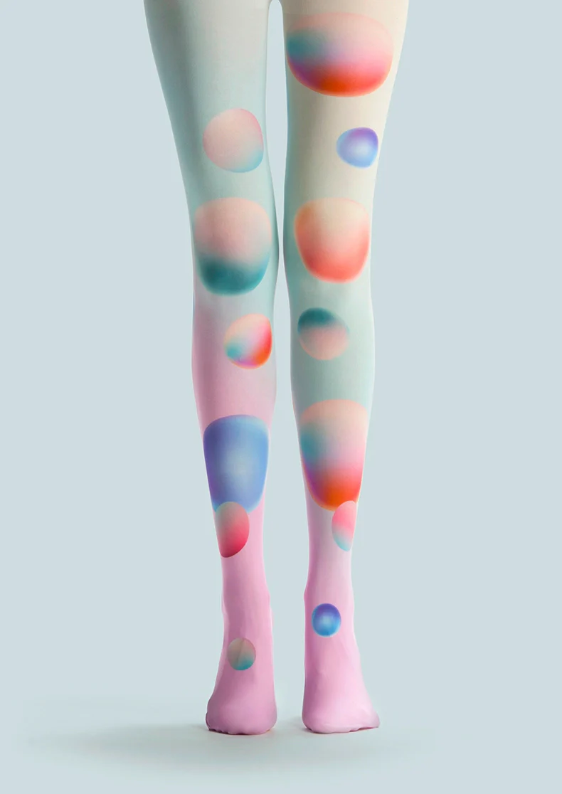 Viken Plan PopArt Print Tights Reverie color Pantyhose/Tights [Reamy colored ball] - Image 4