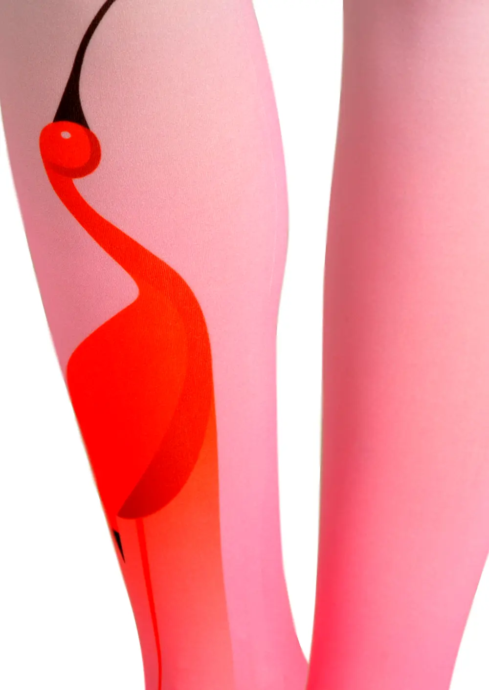 Viken Plan Red Crane in Azure Print Tights Hosiery Pantyhose - Image 7