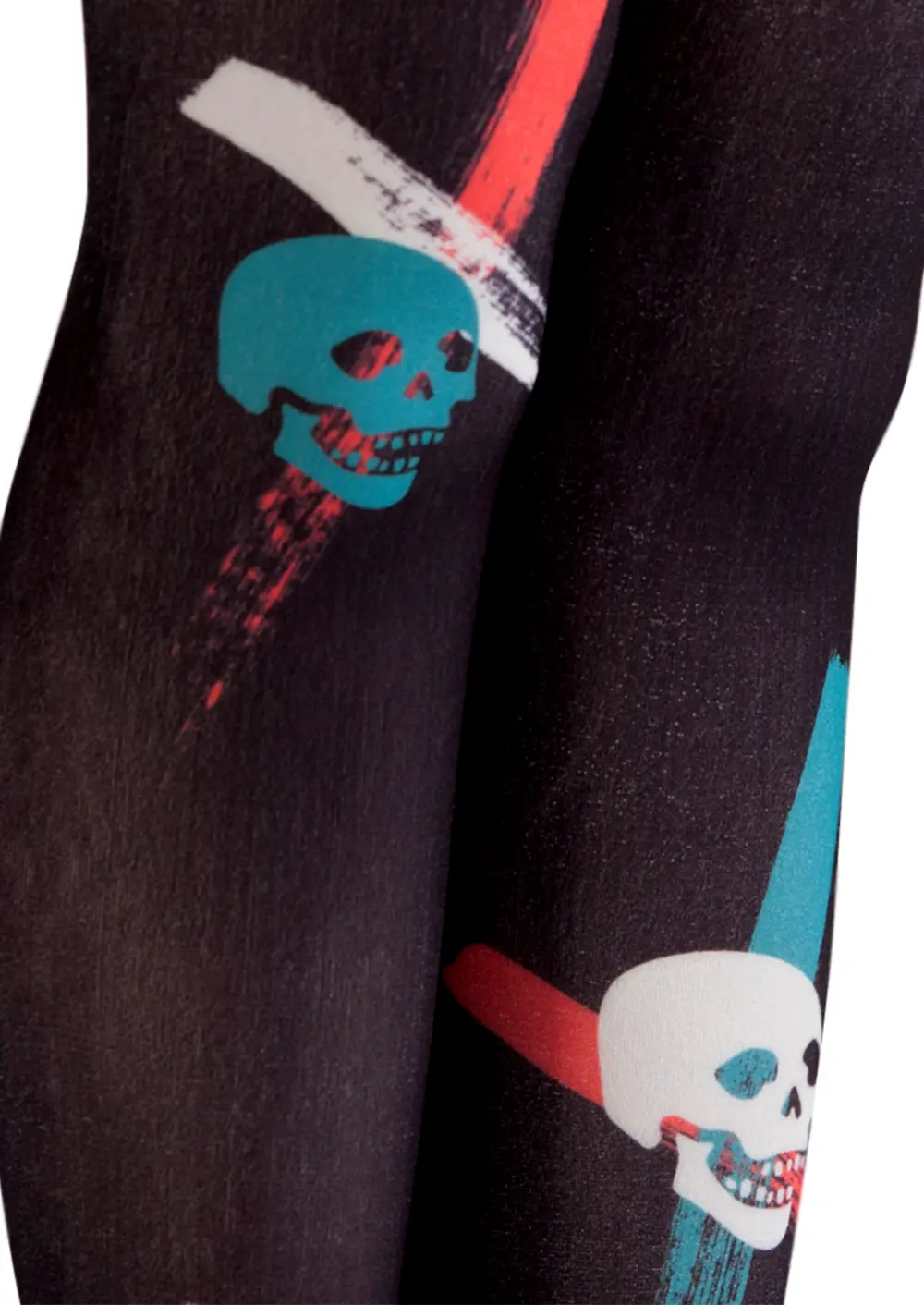 Viken Plan Street art Print Tights Personality Pantyhose/Tights [Red Skull] - Image 6