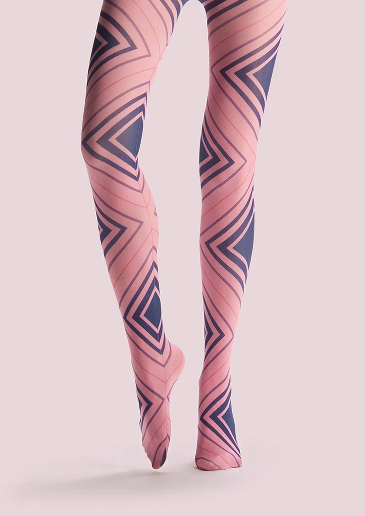 Viken Plan PopArt Print Tights Avant-garde Pantyhose/Tights [Square ripple] - Image 3