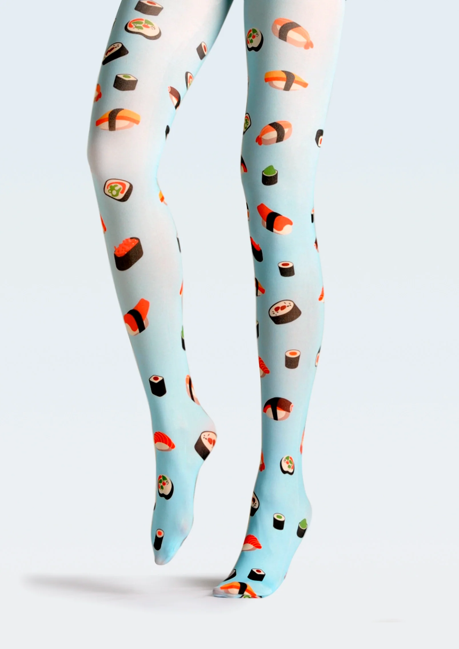 Viken Plan Fun art Print Tights Freshness Pantyhose/Tights [Sushi Sushi] - Image 4