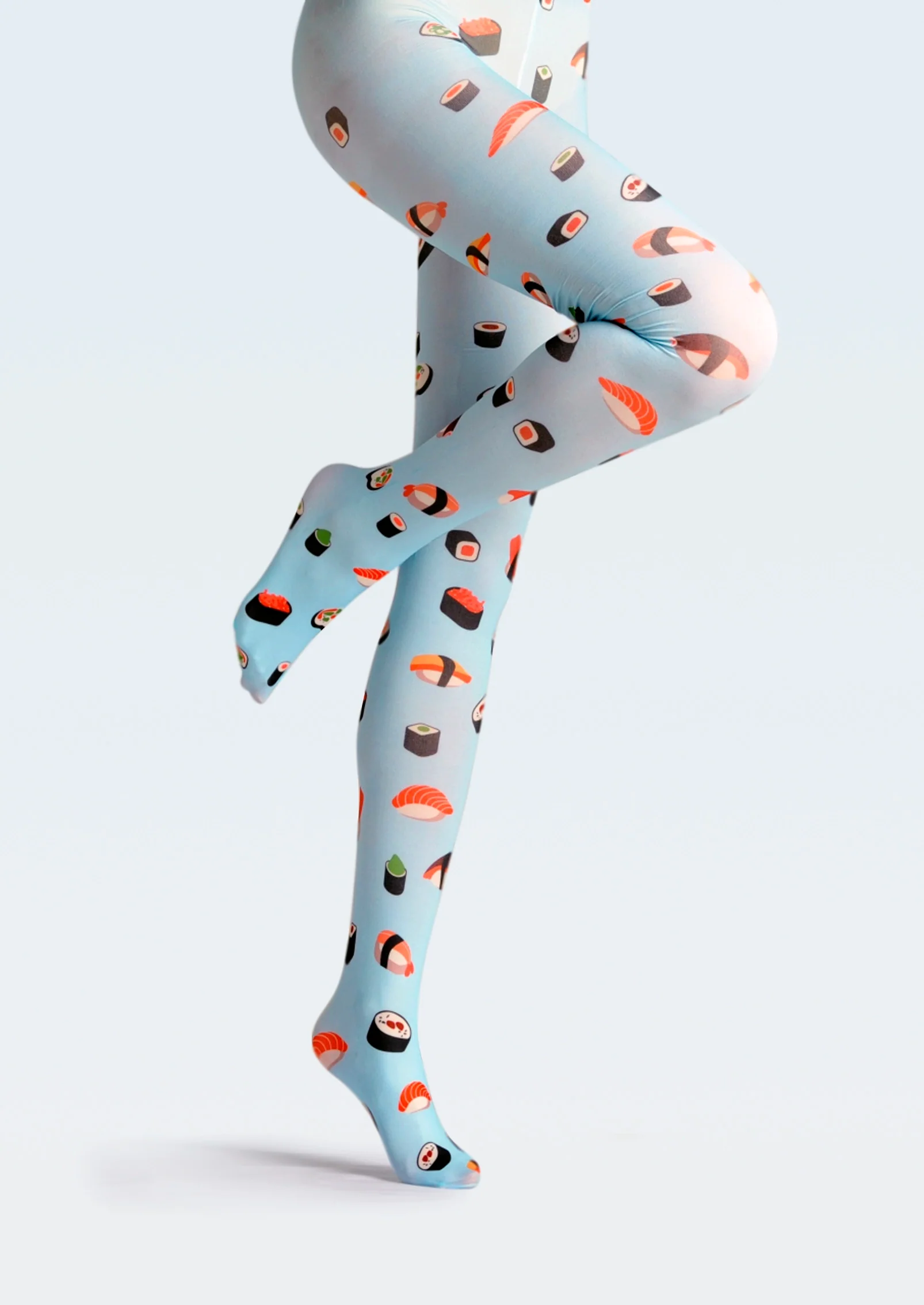 Viken Plan Fun art Print Tights Freshness Pantyhose/Tights [Sushi Sushi] - Image 5