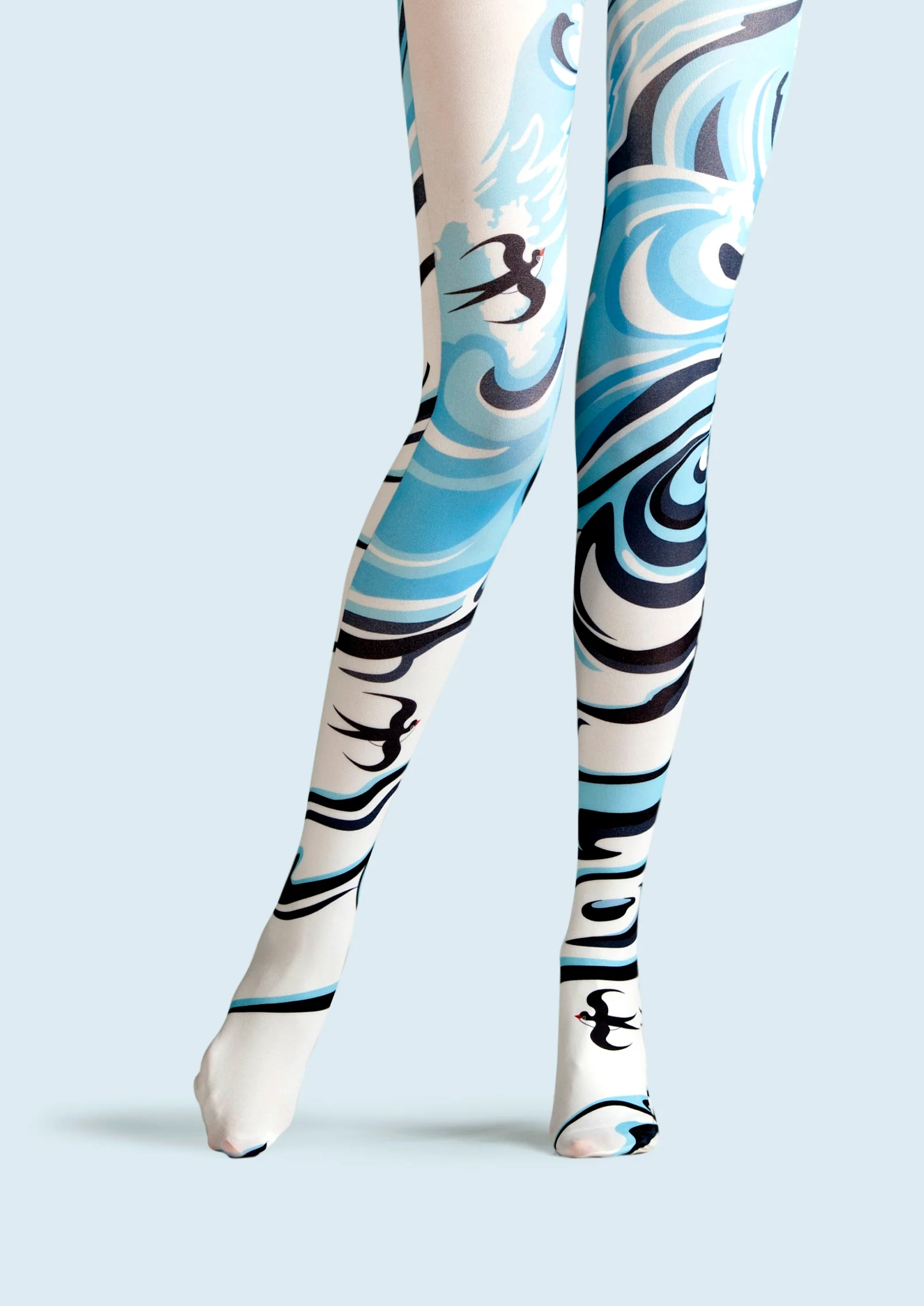 Viken Plan Art Print Tights Personality Pantyhose/Tights [SwallowStream]
