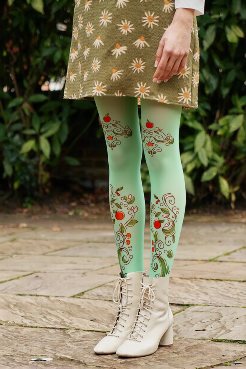 Viken Plan Forest art Print Tights Freshness Pantyhose/Tights [The 19℃ Forest] - Image 2