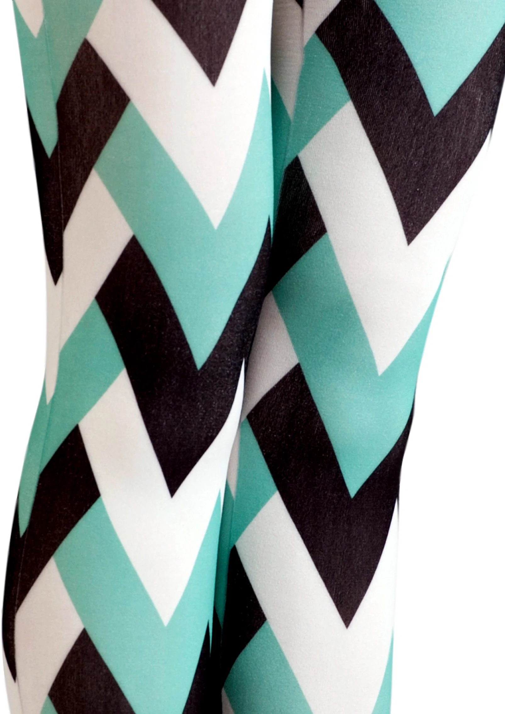 Viken Plan Tri - Hue Zigzag Print Tights Hosiery Pantyhose - Image 7