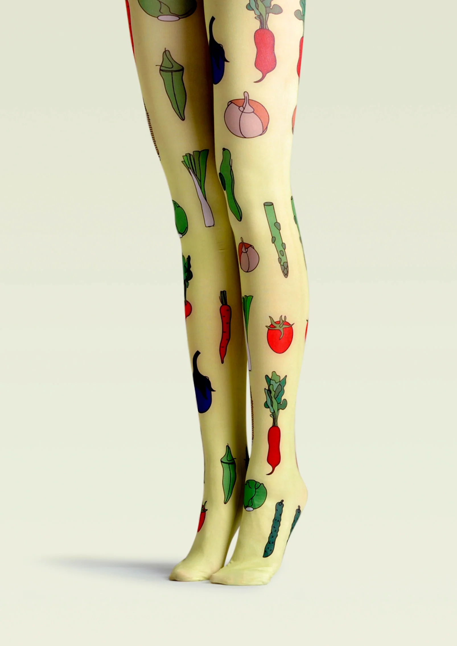 Viken Plan Fun Print Tights Art Pantyhose/Tights [Verdant Farm] - Image 3
