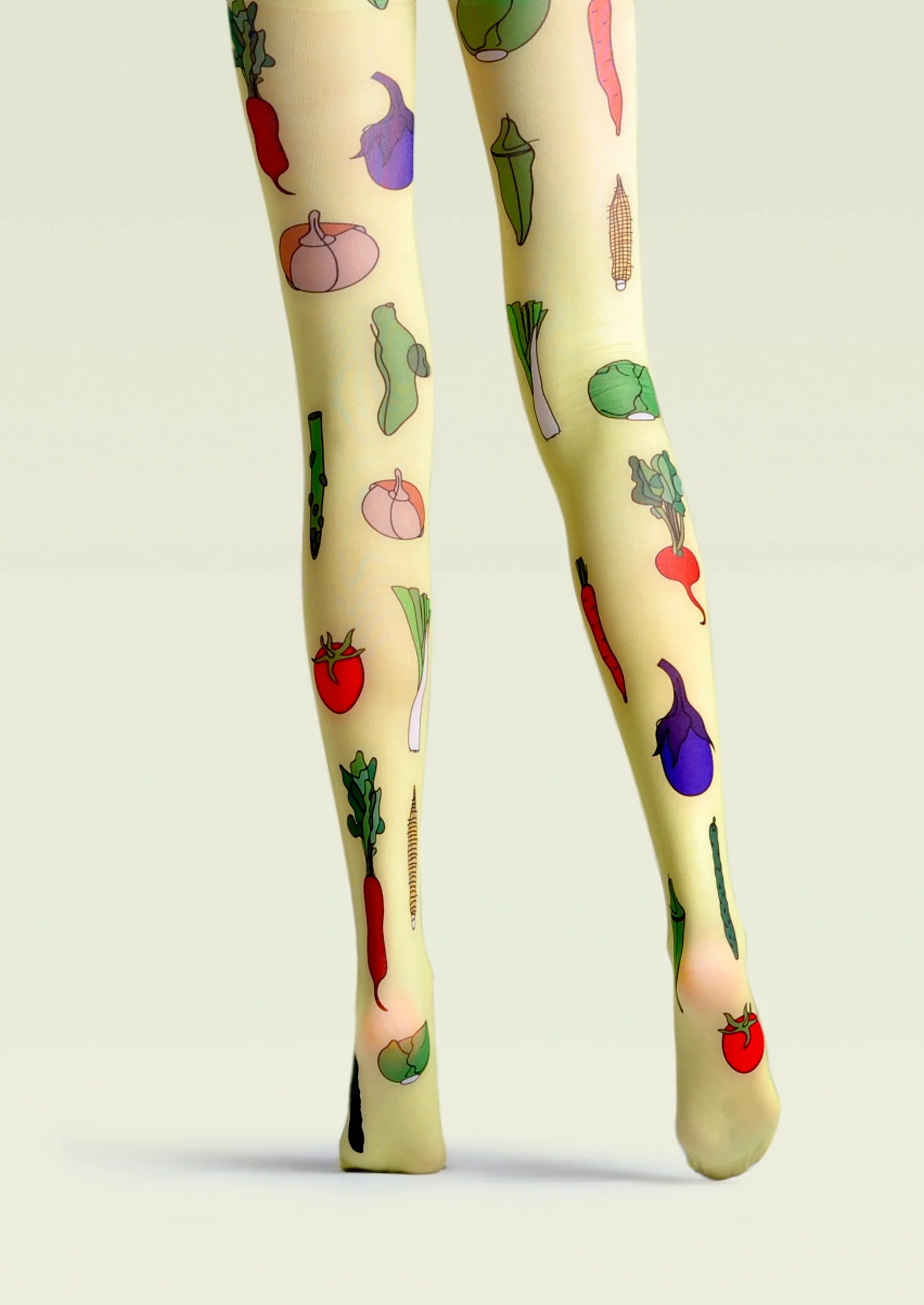 Viken Plan Fun Print Tights Art Pantyhose/Tights [Verdant Farm] - Image 4