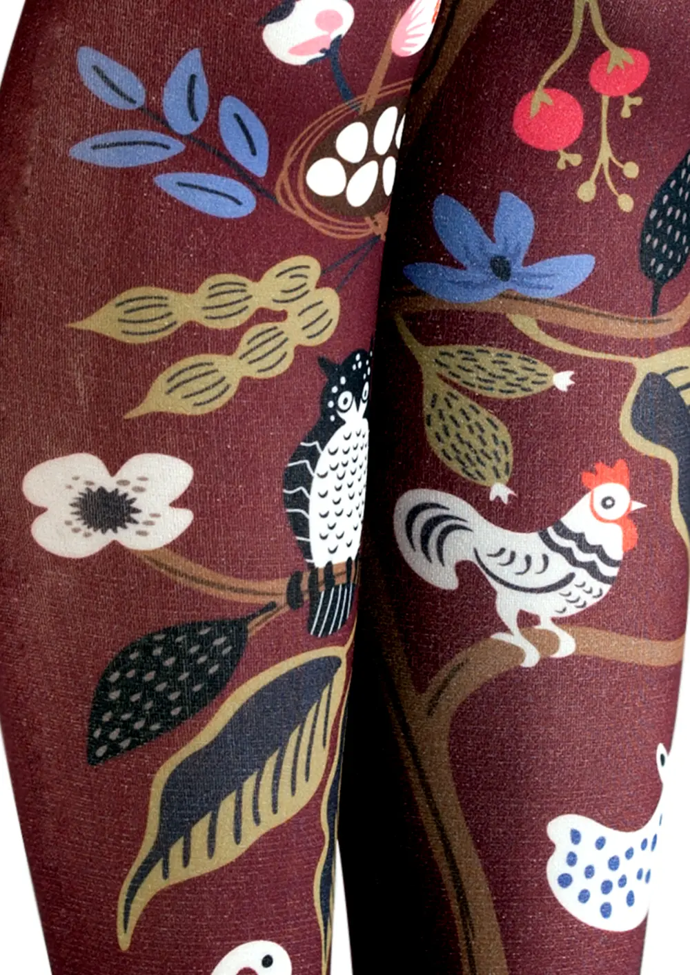 Viken Plan Fun art Print Tights Cartoon animals Pantyhose/Tights [Whimsical Secret Garden] - Image 4