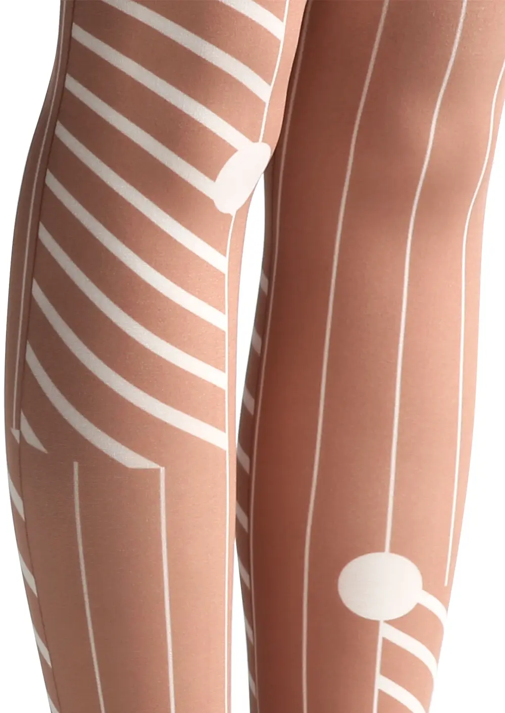 Viken Plan Wood Colored Stripes Tights Hosiery Pantyhose - Image 5