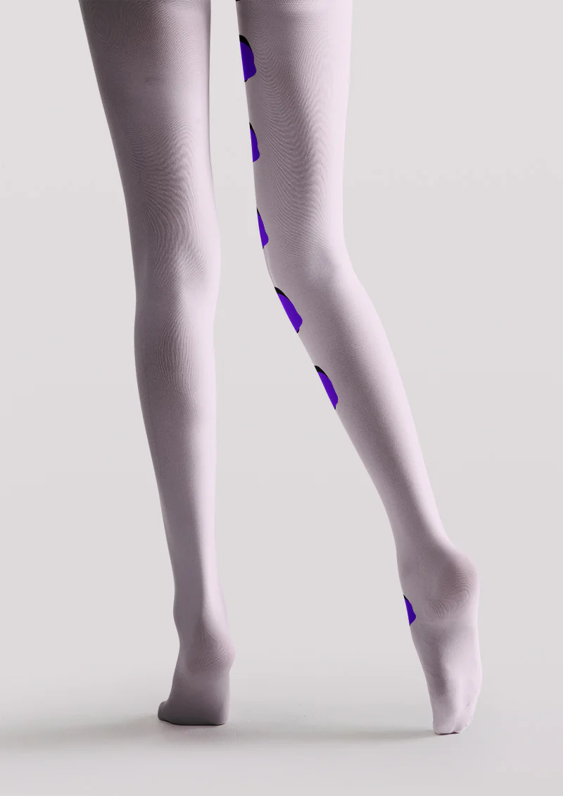 Viklen plan Pink Purple Geometric Bubble Tights Hosiery Pantyhose - Image 3