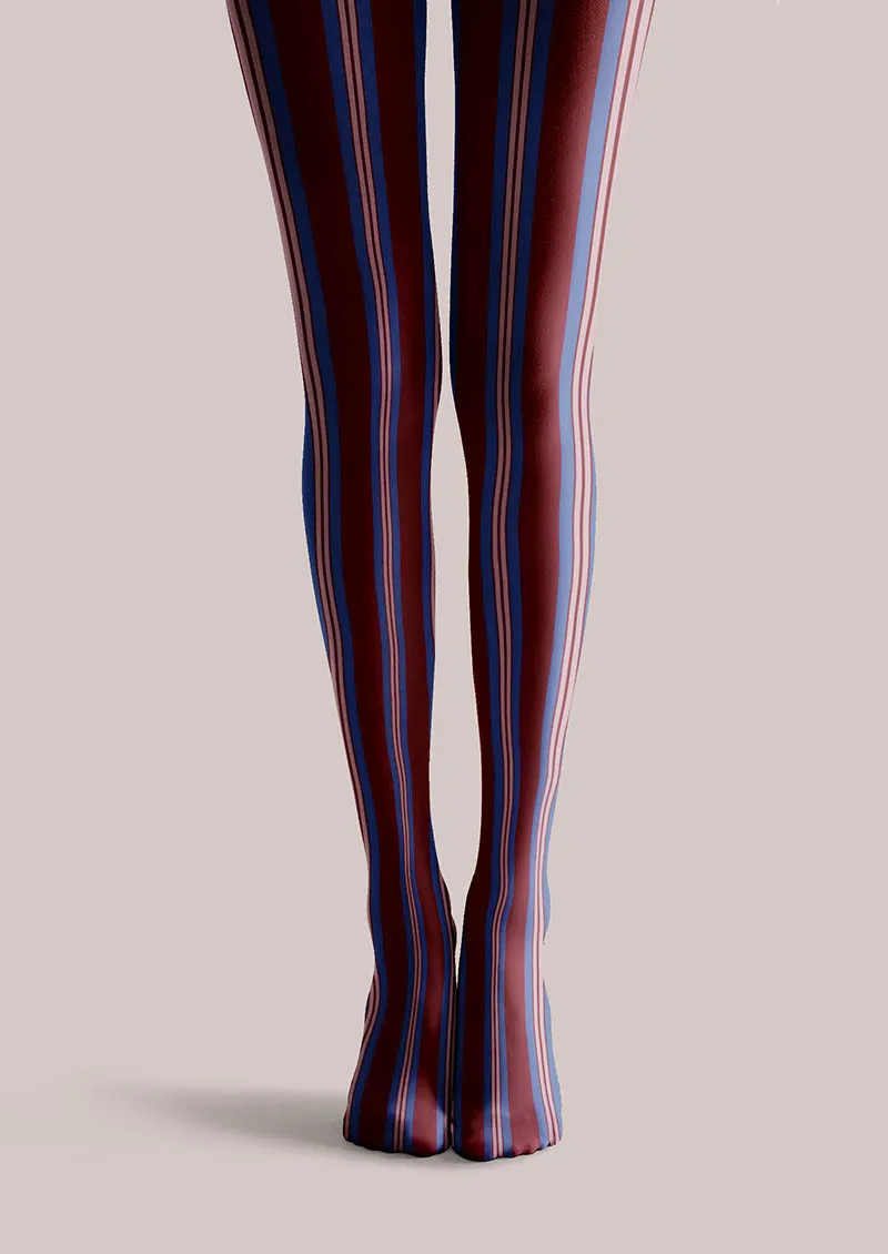 Viken Plan Geometric Art Vintage Groove Tights Hosiery Pantyhose