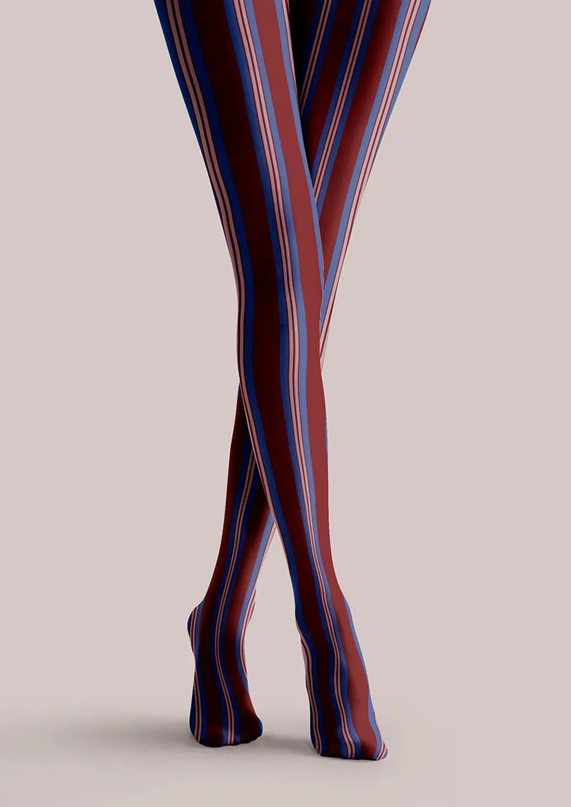 Viken Plan Geometric Art Vintage Groove Tights Hosiery Pantyhose - Image 3
