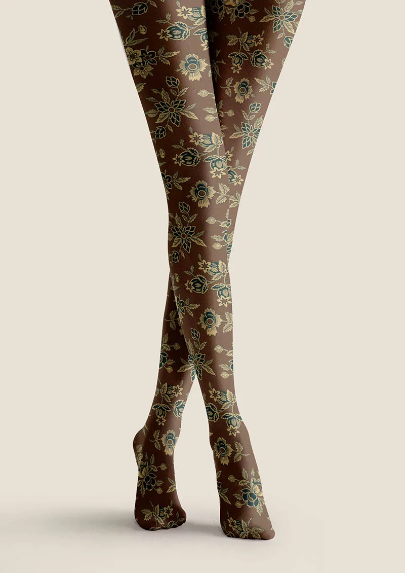 Viken Plan Vintage Petals Tights Hosiery Pantyhose - Image 2
