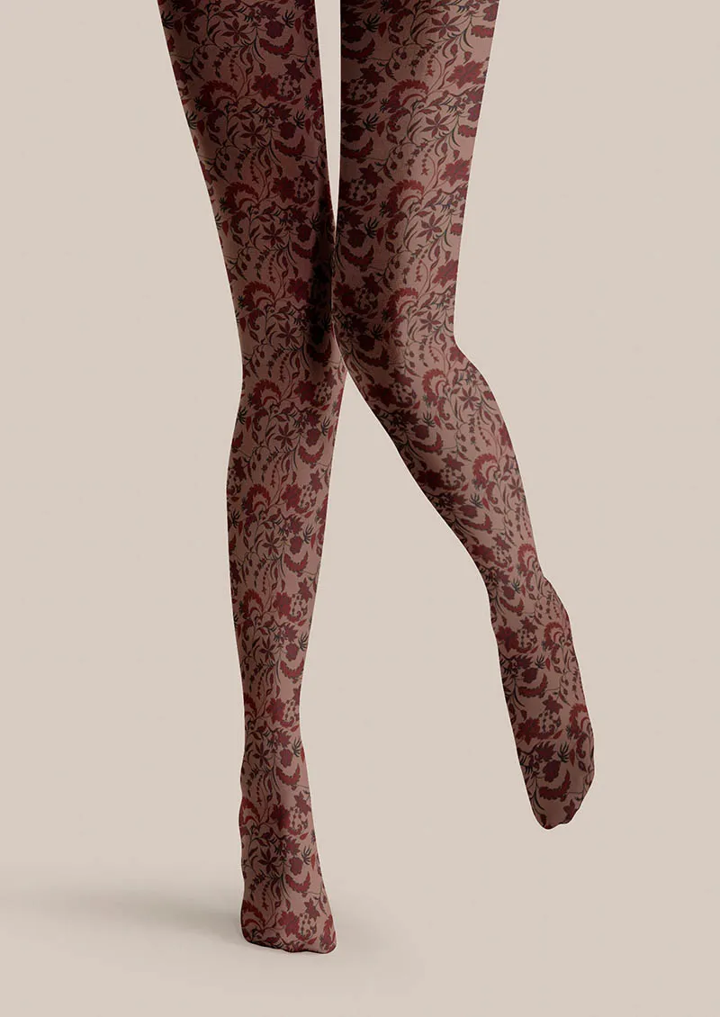 Viken Plan Floral pattern Vintage Petals Tights Hosiery Pantyhose