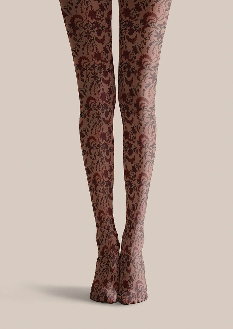 Viken Plan Floral pattern Vintage Petals Tights Hosiery Pantyhose - Image 3