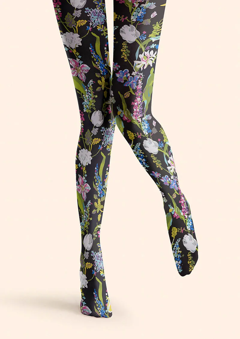 Viken Plan Floral pattern Wild Florals Tights Hosiery Pantyhose