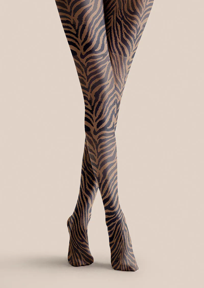 Viken Plan Wild Tiger Pattern Tights Hosiery Pantyhose - Image 4