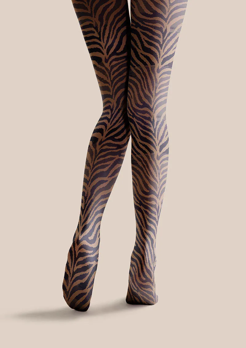 Viken Plan Wild Tiger Pattern Tights Hosiery Pantyhose - Image 5