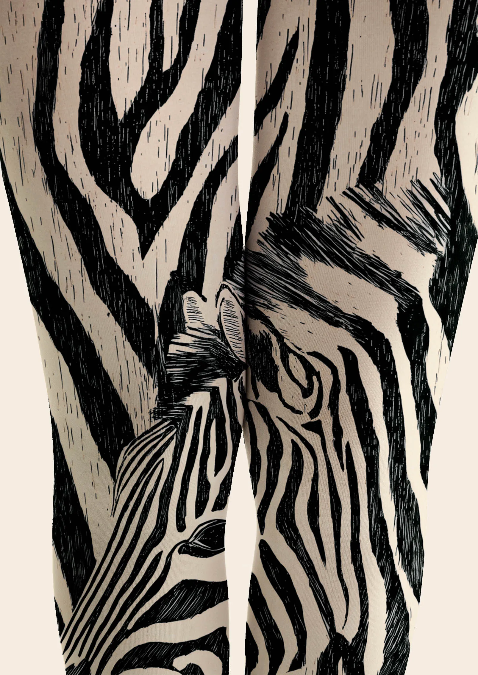 Viken Plan Fun art Print Tights Personality Pantyhose/Tights [Zebra Line] - Image 4